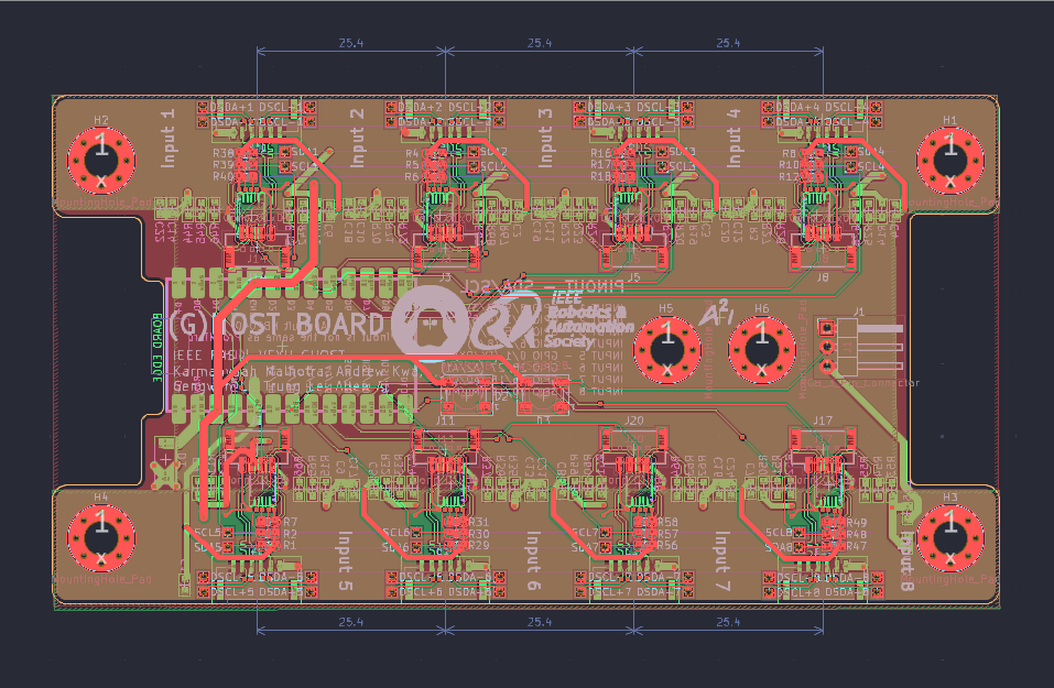 Sensor Host Board PCB Layout Front