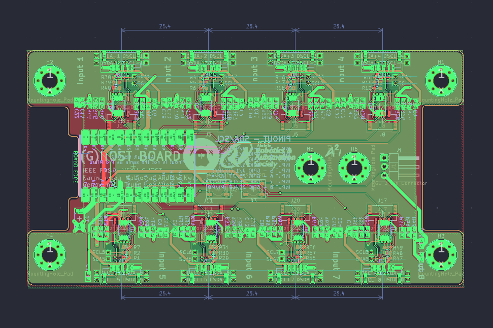 Sensor Host Board PCB Layout Back