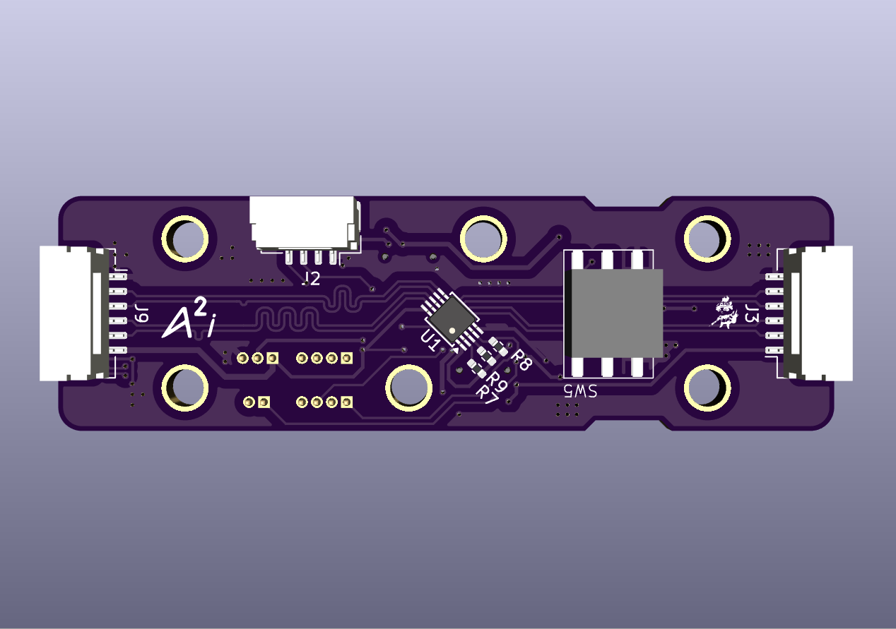 Sensor Development Board V2 PCB 3D Model Back